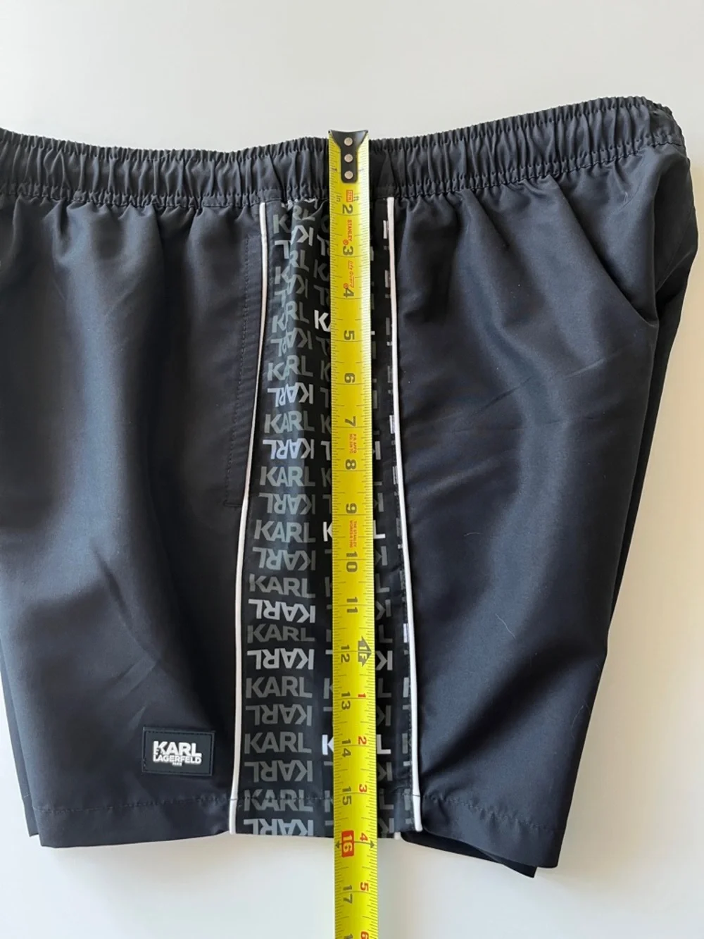 Karl Lagerfeld Swim Trunks 5” Pockets‎ Elastic Drawstring Waist Brief Liner